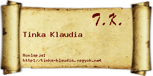 Tinka Klaudia névjegykártya